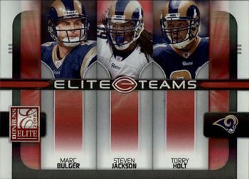 2008 Donruss Elite - Elite Teams Red #ET-20 Marc Bulger / Steven Jackson / Torry Holt Front