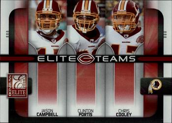 2008 Donruss Elite - Elite Teams Red #ET-22 Jason Campbell / Clinton Portis / Chris Cooley Front