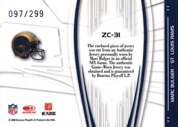 2008 Donruss Elite - Zoning Commission Jerseys #ZC-31 Marc Bulger Back