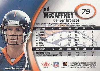 2001 Fleer E-X #79 Ed McCaffrey Back