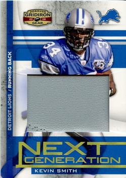 2008 Donruss Gridiron Gear - Next Generation Jerseys Jumbo Swatch Prime #NG-14 Kevin Smith Front