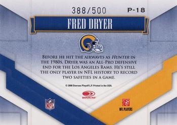 2008 Donruss Gridiron Gear - Performers Gold #P-18 Fred Dryer Back