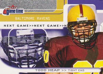 2001 Fleer Game Time #142 Todd Heap Front
