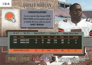 2001 Fleer Genuine #134 Quincy Morgan Back