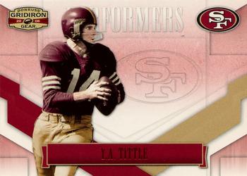 2008 Donruss Gridiron Gear - Performers Red #P-49 Y.A. Tittle Front