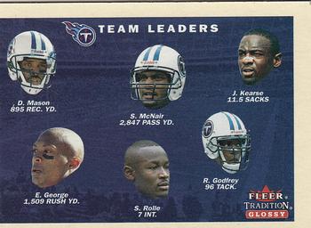 2001 Fleer Tradition Glossy #380 Tennessee Titans Team Leaders Front