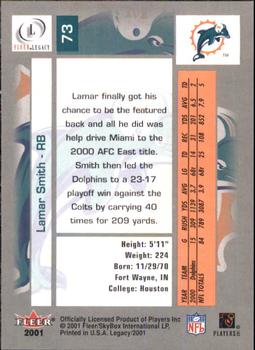 2001 Fleer Legacy #73 Lamar Smith Back