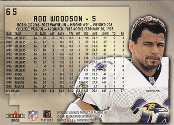 2001 Fleer Showcase #65 Rod Woodson Back