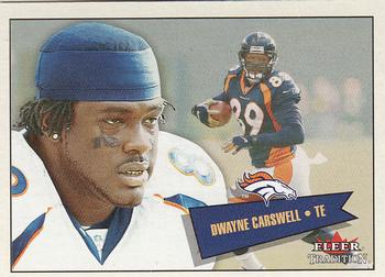 2001 Fleer Tradition #239 Dwayne Carswell Front