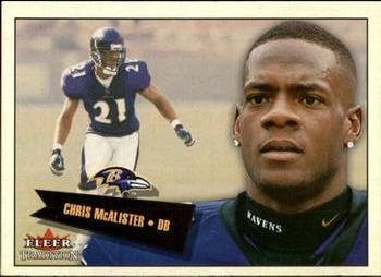 2001 Fleer Tradition #305 Chris McAlister Front