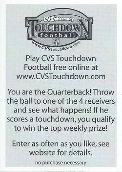 2001 Pacific #NNO CVS/pharmacy Touchdown Football (Join and Play Free) Back