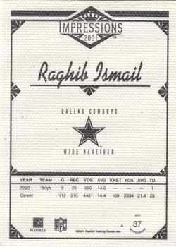 2001 Pacific Canvas Impressions #37 Raghib Ismail Back