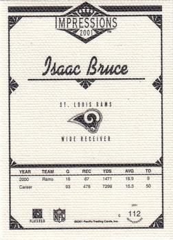 2001 Pacific Canvas Impressions #112 Isaac Bruce Back