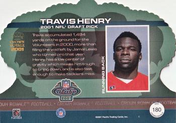 2001 Pacific Crown Royale #180 Travis Henry Back