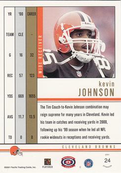 2001 Pacific Dynagon #24 Kevin Johnson Back