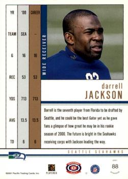 2001 Pacific Dynagon #88 Darrell Jackson Back