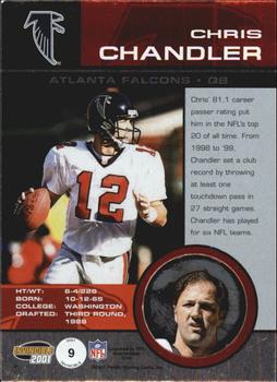 2001 Pacific Invincible #9 Chris Chandler Back