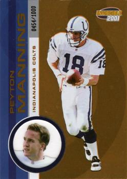 2001 Pacific Invincible #98 Peyton Manning Front