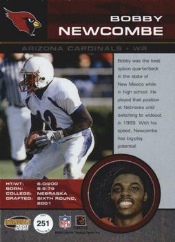 2001 Pacific Invincible #251 Bobby Newcombe Back