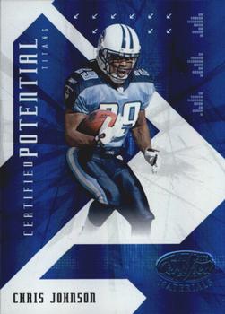 2008 Leaf Certified Materials - Certified Potential Blue #CP-5 Chris Johnson Front