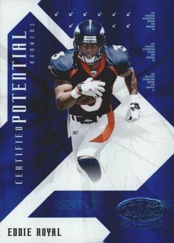 2008 Leaf Certified Materials - Certified Potential Blue #CP-19 Eddie Royal Front