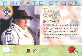 2001 Pacific Private Stock #24 Tim Couch Back