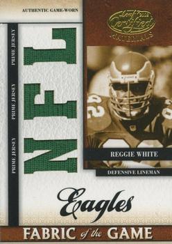 2008 Leaf Certified Materials - Fabric of the Game NFL Die Cut Prime #FOG-60 Reggie White Front