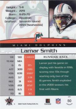 2001 Pacific Vanguard #50 Lamar Smith Back