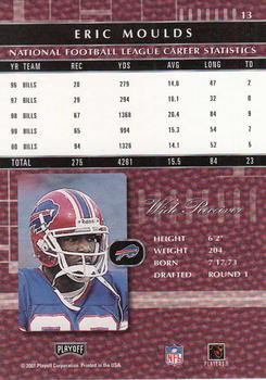 2001 Playoff Absolute Memorabilia #13 Eric Moulds Back