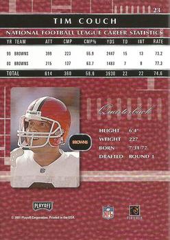 2001 Playoff Absolute Memorabilia #23 Tim Couch Back