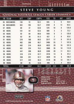 2001 Playoff Absolute Memorabilia #81 Steve Young Back