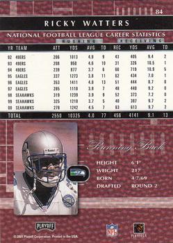 2001 Playoff Absolute Memorabilia #84 Ricky Watters Back