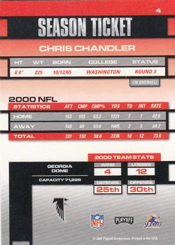 2001 Playoff Contenders #4 Chris Chandler Back