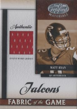 2008 Leaf Certified Materials - Rookie Fabric of the Game #RFOG-20 Matt Ryan Front