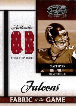 2008 Leaf Certified Materials - Rookie Fabric of the Game Position #RFOG-20 Matt Ryan Front