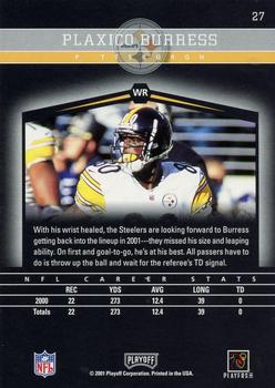 2001 Playoff Honors #27 Plaxico Burress Back