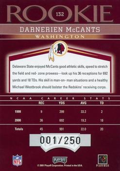 2001 Playoff Honors #132 Darnerien McCants Back