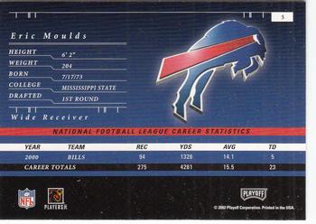 2001 Playoff Preferred #5 Eric Moulds Back