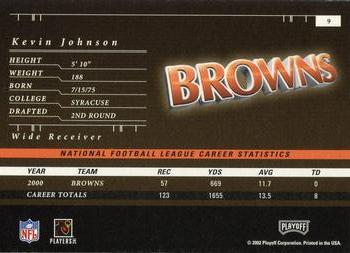 2001 Playoff Preferred #9 Kevin Johnson Back