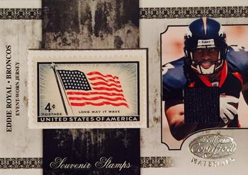 2008 Leaf Certified Materials - Souvenir Stamps Material USA Flag #SS-13 Eddie Royal Front