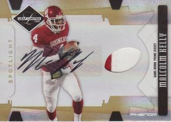 2008 Leaf Limited - College Phenoms Jersey Autographs Gold Spotlight #328 Malcolm Kelly Front