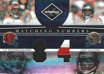 2008 Leaf Limited - Matching Numbers Jerseys Prime #MN-18 T.J. Houshmandzadeh / Joey Galloway Front