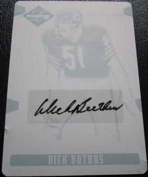 2008 Leaf Limited - Printing Plates Cyan #126 Dick Butkus Front