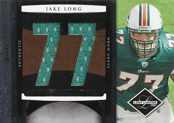 2008 Leaf Limited - Rookie Jumbo Jerseys Jersey Number #15 Jake Long Front
