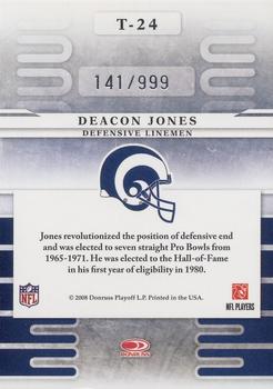 2008 Leaf Limited - Team Trademarks #T-24 Deacon Jones Back