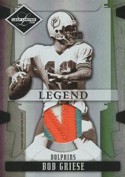 2008 Leaf Limited - Threads Prime #109 Bob Griese Front