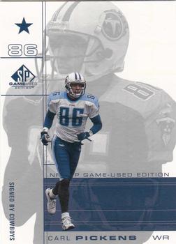 2001 SP Game Used Edition #27 Carl Pickens Front
