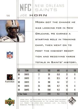 2001 SP Game Used Edition #56 Joe Horn Back