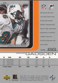 2001 SPx #48 Oronde Gadsden Back