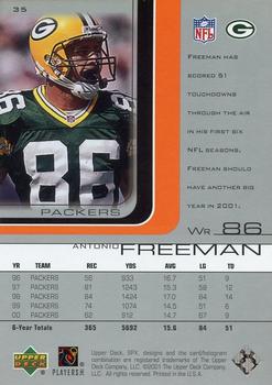 2001 SPx #35 Antonio Freeman Back
